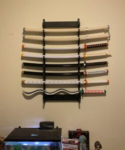 MASTER USA WS-8W 8-Tier Wall Mount Sword Stand , Black 29 713meU1a47L