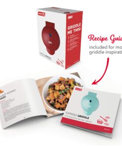 DASH 8” Express Electric Round Griddle for for Pancakes, Cookies, Burgers, Quesadillas, Eggs & other on the go Breakfast, Lunch & Snacks - Red 27 713mh4qrEDL