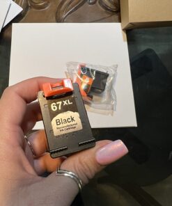 TECKKIN Remanufactured 67XL Black Ink Cartridge Replacement for HP Ink 67 67XL Ink Works for HP Envy 6000 6055 6055e 6400e 6455e Envy Pro 6455e 6455 6475 6452 6458 DeskJet 4155 2755e 2755 (2 Black) 44 713mlwlqiGL