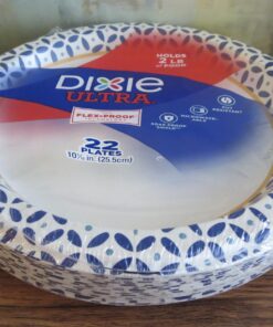 Dixie Ultra Disposable Paper Plates, 10-1/16 in. Dinner Size, Printed, 176 Count Multicolor 17 713o4V3rkRL