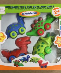3 Bees and Me Dinosaur Car Toys for Toddlers | Dinosaurs with Wheels 4-in-1 Pack, Fun Party Toy, Play Set for Kids | Birthday Gift for Boys and Girls 28 713oNllIDdL