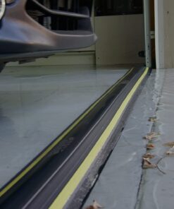 1 ½" High Garage Door Flood Barrier Threshold Kit (10'3") | Flexible PVC | Complete Kit Includes 2 Adhesives | GaraDry 10'3" 15 713oembe4gL