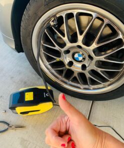 VacLife Portable Air Compressor - Air Pump for Car Tires (up to 50 PSI), 12V DC Tire Pump for Bikes (up to 150 PSI) w/ LED Light, Digital Pressure Gauge, Model: ATJ-1166, Yellow (VL701) Large 34 713ol2V81L