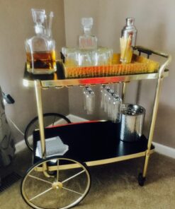 Rev-A-Shelf 11" Quad Under Cabinet Wine Glass Rack Storage Shelf, Kitchen Cabinet Organizer, Home Bar Stemware Display Holder, Brass, 3450-11BR 13 713pNDEDxSL