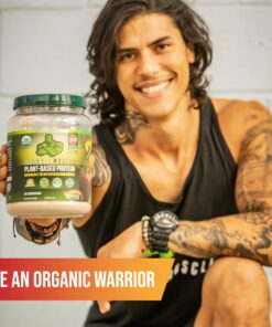 Organic Muscle Superfood Greens Powder Drink Mix - Organic Super Green Detox Supplement for Gut & Digestive Health with Spirulina, Chlorella, Probiotic & Prebiotic - Vegan & Non-GMO, 30 Servings Citrus Sunrise Greens X-Large (Pack of 1) 29 713pfiYR6eL