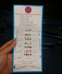 Fretless Finger Guides 3/4 Beginner Violin Finger Guide Helps You Learn to Play Violin and Sheet Music, Won’t Damage Your Stringed Instrument like Fingerboard Stickers Tape, Decals, Easy On Easy Off 16 713pgTgTSL