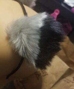 Happylifehere Cat Fox Ears Kitty Costume Halloween Cosplay Fancy Dress Black with gray Kits 15 713pjBe4TAL