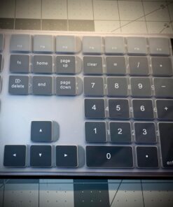 Satechi Aluminum Bluetooth Keyboard with Numeric Keypad - for M2/ M1 MacBook Pro/Air, M2/ M1 iPad Pro/Air, M2 Mac Mini, iMac M1 (Space Gray) English Space Gray 29 713q1rjpXgL