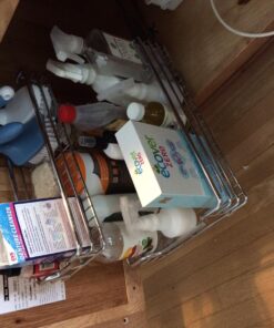 Household Essentials Glidez Multipurpose Chrome-Plated Steel Pull-Out/Slide-Out Storage Organizer for Under Sink or Under Cabinet Use - 2-Tier Design - Fits Standard Size Cabinet or Shelf, Chrome Undersink 12.25" - Standard 43 713qJ8A7yL