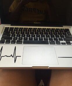 Alternative view of Heart Beat Trackpad Keyboard for MacBook Laptop Computer Die-Cut Vinyl Decal Sticker (4.0" X 2.8", Black)
