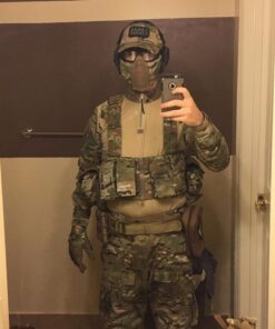 OneTigris 6" Foldable Half Face Mesh Mask Military Style Comfortable Adjustable Tactical Lower Face Protective Mask Multicam 33 713s0EJAw9L