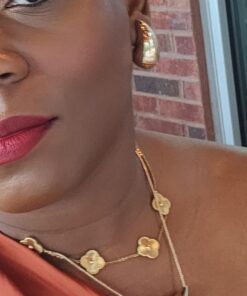 VULETO Drop Necklace Dupes Teardrop Dainty 14k Gold Plated Water Drop Hypoallergenic Pendant Necklace for Women Girls gold-gold 17 713uWcsbhlL