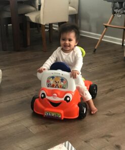 Fisher-Price Laugh & Learn 3-In-1 Smart Car, Baby Walker & Toddler Ride-On Toy with Smart Stages Learning Content for Ages 9+ Months Standard 47 713wHsx594L