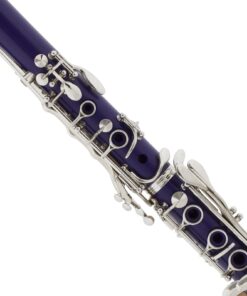 Mendini by Cecilio B Flat Beginner Clarinet with 2 Barrels, Case, Stand, Book, 10 Reeds, and Mouthpiece - Bb Student Clarinet Set, Wind & Woodwind Musical Instruments, Purple Clarinet 9 713wNWpOsL