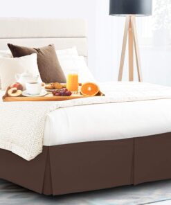 Nestl Dark Brown Bed Skirt Queen Size - Queen Bed Skirt 14 Inch Drop - Brushed Microfiber Bed Skirts - Hotel Quality Pleated Bed Skirt - Shrinkage & Fade Resistant 24 713wQcHM49L