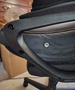 Amazon Basics Classic Office Desk Computer Chair - Adjustable, Swiveling, Ultra-Soft Microfiber, Lumbar Support, 28"D x 25"W x 43.5"H, Black 58 713wXP0ckBL