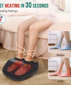 Snailax Foot Massager with Heat,Kneading,Compression,Vibration, Shiatsu Feet Massager Machine for Plantar Fasciitis,Neuropathy Pain, Foot Warmer,Gifts for Women,Men,Size 12 Foot Massager SL-527 24 713wndBVS9L