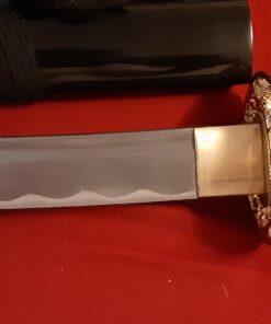 Makoto Hand Forged Sharp Samurai Sword - Crystal Golden Dragon on Saya 20 713x3nmOshL