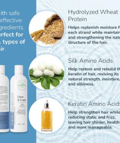 Fragrance Free & Unscented Shampoo | Hypoallergenic Shampoo for All Hair Types | NEW & Improved Formula Hydrating & Moisturizing Shampoo for Dry Scalp. Organic Blend with Keratin & Silk Amino Acid 8oz 8 713xBZHnKDL