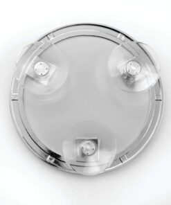 iDesign Gia Metal Suction Shower Shaving Mirror for Bathroom, Vanity, Bathtub, Wall, 5.75" x 5.75" x 0.75", Chrome 9 713xFINozQL