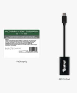 Plugable Mini DisplayPort/Thunderbolt 2 to HDMI 2.0 Adapter for Older Macs and Surface PCs with MDP Ports - Driverless 21 713yD86iodL