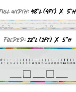 0-100 Dry Erase Number Line Board Double Sided 4 Feet Number Lines for Students with a Red & Black Dry Erase Marker Featuring 0-100 Number Line on One Side and Blank Line on The Reverse Side Set of 1 Board/2 Markers 26 713yG7EfCuL