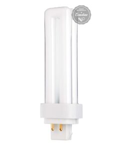 KOR (Pack of 4) 13 Watt Double Tube - G24Q-1 (4 Pin) Base - 5000K Bright White - CFL Light Bulb. 13w - 5000k (Bright White) 15 713yKpa1ZmL