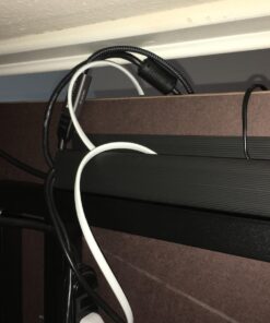 Electriduct Large J Channel Cable Raceway Self Adhesive Desk Cord Organizer and Wire Manager for Computer, Gaming and Entertainment Centers - Black - 48" (4 Feet) Large 48" Raceway 1 58 713zSBF6OcL