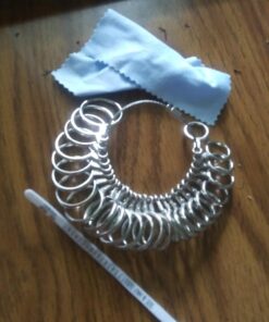 CDBOVID Ring Gauge Tool Ring Stainless Ring on Finger Measuring Ring Tool, Jewelry Sizers Rings Custom Standard Hand Rings Accessories 13 22 713zT7PCMgL