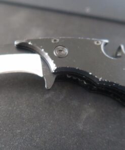 Dark Twin Blade Knife - Double Edge Folding Pocket with clip, 11" Stainless Steel Two Sharp Cut (Black) Black 65 713zioG9LRL