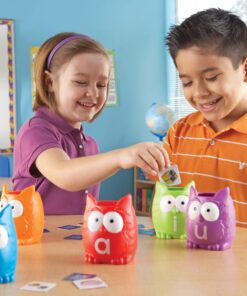Learning Resources Vowel Owls Sorting Set, Word Recognition, Assorted Colors, Set of 6, Ages 5+ 28 714 8i424hL