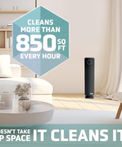 Alternative view of GermGuardian AC5350B 28” 3-in-1 Large Room Air Purifier, HEPA Filter, UVC Sanitizer, Home Air Cleaner Traps Allergens for Smoke, Odors,Mold, Dust, Germs, Smokers, Energy Star Germ Guardian, 2 pack Black Onyx