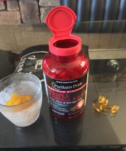 Puritan's Pride Triple Omega 3-6-9 Fish, Flax and Borage, supports healthy joints Yellow 240 Count (Pack of 1) 33 714 GoLysxL