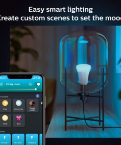 Philips Hue Smart 60W A19 LED Bulb - White and Color Ambiance Color-Changing Light - 3 Pack - 800LM - E26 - Indoor - Control with Hue App - Works with Alexa, Google Assistant and Apple Homekit White & Color Ambiance 3 Count (Pack of 1) Base Lumen (60W) 32 714 sLEqEL