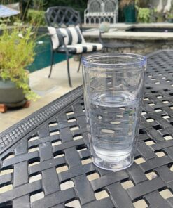 Insulated Drinking Glasses 16oz 4-pack - Made in USA Great for Iced Coffee & Hot Drinks, Clear Double Wall Plastic Tumbler Cups, Microwave, Freezer & Top Rack Dishwasher Safe Reusable Cups Clear - 16 oz 16.0 ounces 24 7140EZOiqYL 4