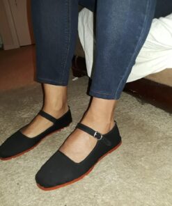 Shoes 18 Womens Cotton China Doll Mary Jane Shoes Ballerina Ballet Flats Shoes 11 114 Black Canvas 4 7140IQvSNpL