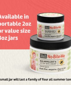 Sallye Ander "No-Bite-Me" All Natural Bug Repellent & Insect Repellent - Anti Itch Cream - Safe for Kids and Infants - Repels Mosquitoes, Fleas, and Ticks - 2 oz - Organic Bug Repellent for Skin 2 Ounce (Pack of 1) 35 71416DcuEzL