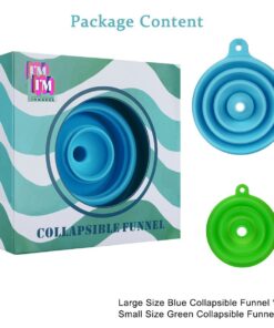 Alternative view of INMAKER Collapsible Funnel Set, 2 Pack, Large, Silicone Foldable Funnel for Water Bottle … Mixed Size (Small+Large)