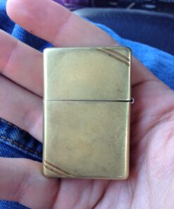 Zippo Vintage Lighters High Polish Brass Vintage With Slashes 59 7141hfQtDxL