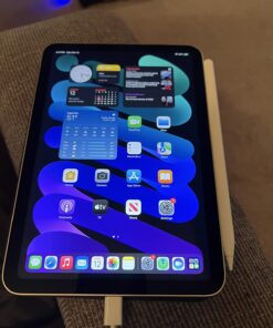 Apple iPad Mini (6th Generation): with A15 Bionic chip, 8.3-inch Liquid Retina Display, 64GB, Wi-Fi 6, 12MP front/12MP Back Camera, Touch ID, All-Day Battery Life – Starlight WiFi Without AppleCare+ 33 7141jx3GxL