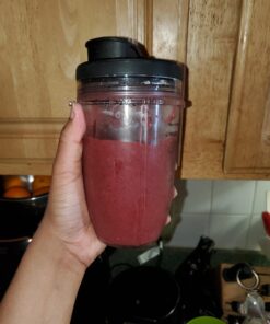 2pcs Replacement 18oz Jar cup with Spout Lid for 900w 1000w Nutri Ninja Blender Auto iQ 900w 1000w& Nutri Ninja Blender Auto iQ series BL640/641/BL642/BL642W/BL642Z (2, 18oz) 2 11 7141zbYMV4L