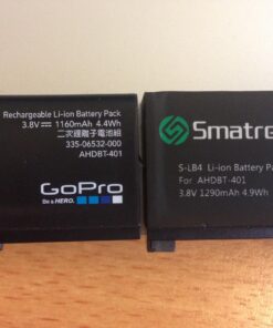 Smatree 1290mAh Replacement Battery Compatible for GoPro Hero4 (Pack of 2) Bundle with 3-Channel Charger and USB Cord 27 71422RS9vpL