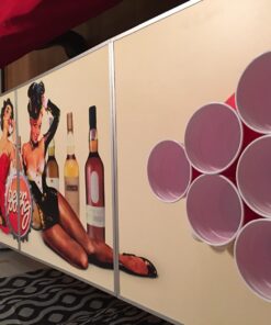 8' Folding Beer Pong Table with Bottle Opener, Ball Rack and 6 Pong Balls - Pin Up Girls Design - By Red Cup Pong 3 7142GKRKGwL