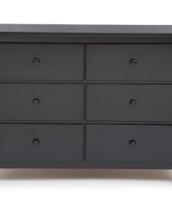 Delta Children Universal 6 Drawer Dresser, Greenguard Gold Certified, Black 30 7142eCDHIQL
