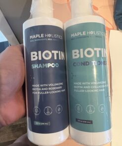 Volumizing Biotin Shampoo and Conditioner Set - Sulfate Free Shampoo and Conditioner for Dry Damaged Hair Care - Thinning Hair Shampoo and Conditioner with Nourishing Biotin and Rosemary Oil (8oz) 8.00 Fl Oz (Pack of 2) 26 7142eqEOZ5L