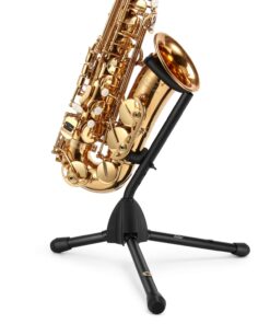 Alternative view of Eastar Saxophone Stand Portable Alto Sax Stand Includes 2 Detachable Pegs for Flute/Clarinet with Storage Bag, 3 in 1, EST-004, Black