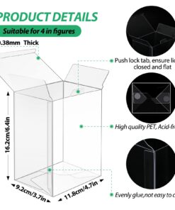 CREGEAR 50 Pack Protectors Case Apply for Funko- 4 Inch-Pop Vinyl Figures, 0.38mm Crystal Clear Protector, Plastic Protector Cases, Heavy Duty Display Box with Locking Tab 10 7145ZVox2NL 1