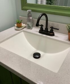 Yodel Faucet Bathroom Sink Drain Stopper Pop up Drain Without Overflow for Vessel Sink Lavatory Vanity,Oil Rubbed Bronze No Overflow Oil Rubbed Bronze 20 7145gdvbq1L