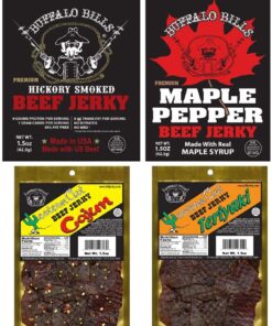 Alternative view of Buffalo Bills 12-Piece Beef Jerky Sampler Black 6-Pack Gift Cooler (12 assorted 1.5oz jerky packs) Standard Black