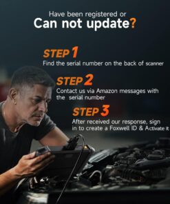 Upgrade of FOXWELL NT604 Elite Car Scanner NT706 OBD2 Scanner ABS Airbag Engine Transmission Battery Monitor Scan Tools, 5.5" Android 9.0 Tablet WiFi Code Reader for Checking Engine SRS ABS Light 63 7146DaHbEWL